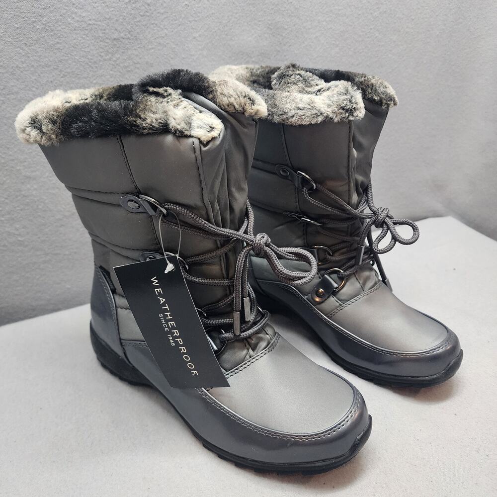 Weatherproof Lace-up Water Resistant Boots - Janice size 7M